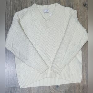 Merino Wool Blend V-Neck Sweater